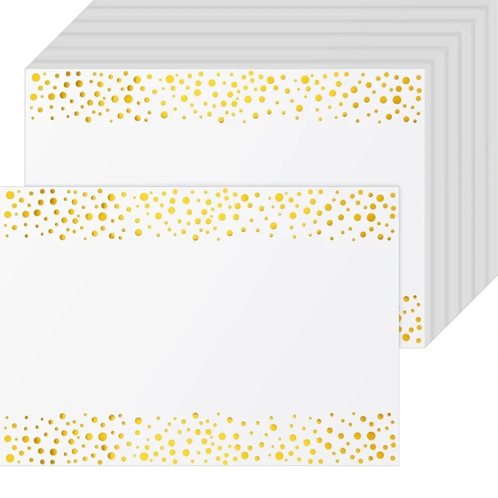 Telling 100 PCs gold papers mats for wedding, shower and birthday party
